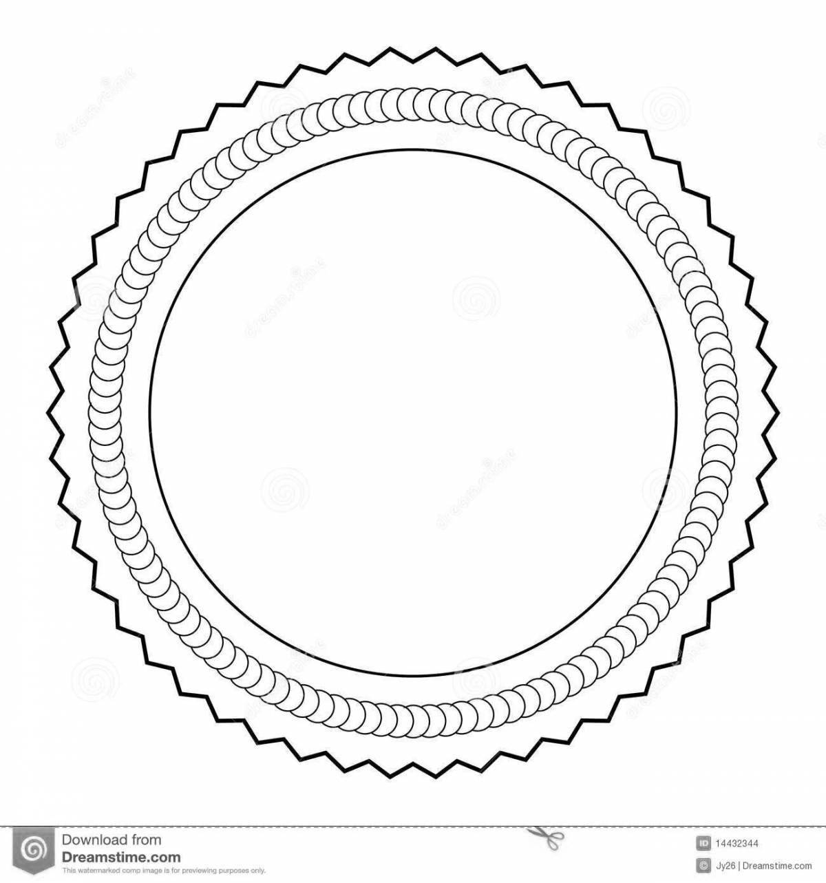 Merry medal coloring page