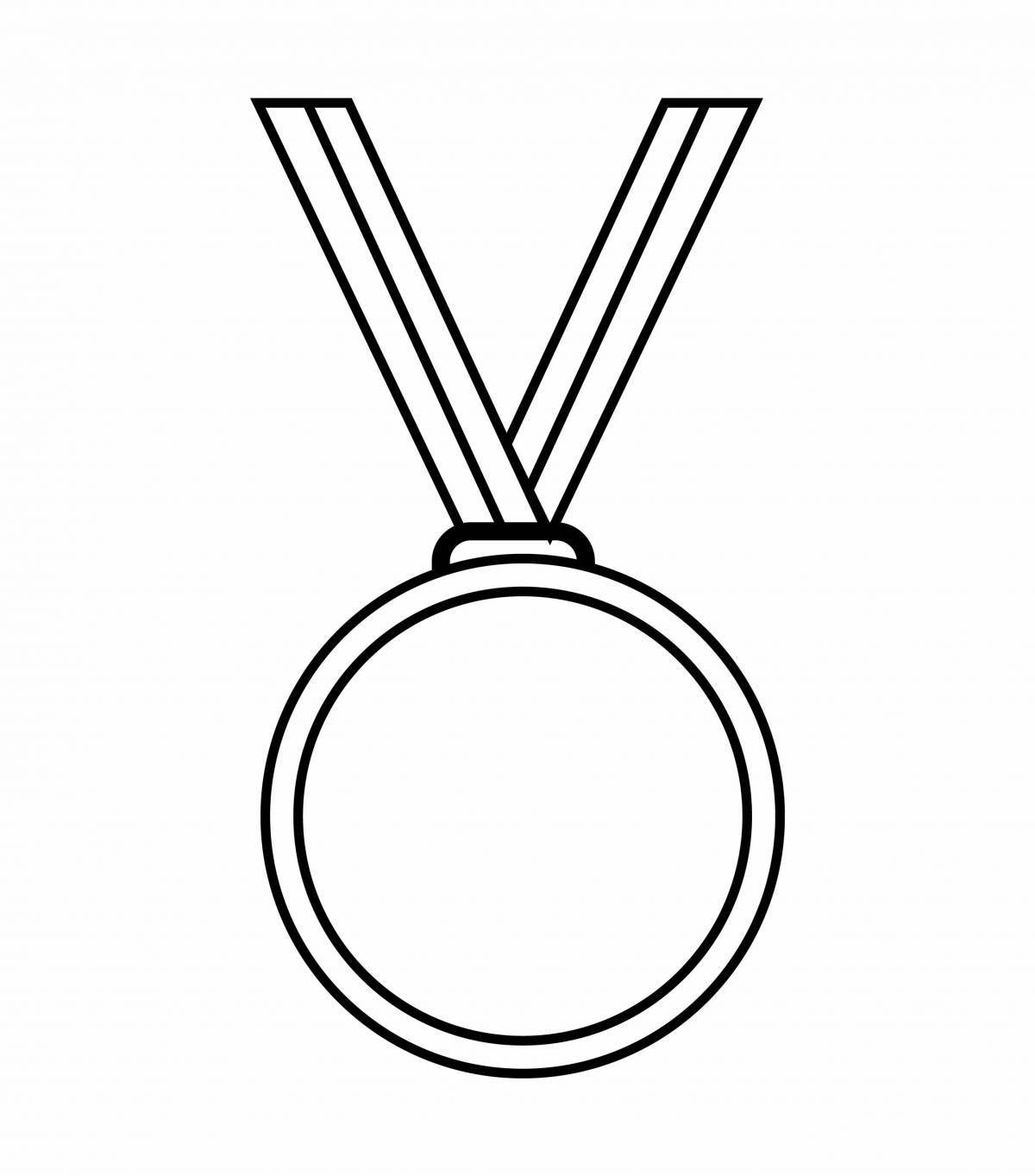 Shiny medal coloring page