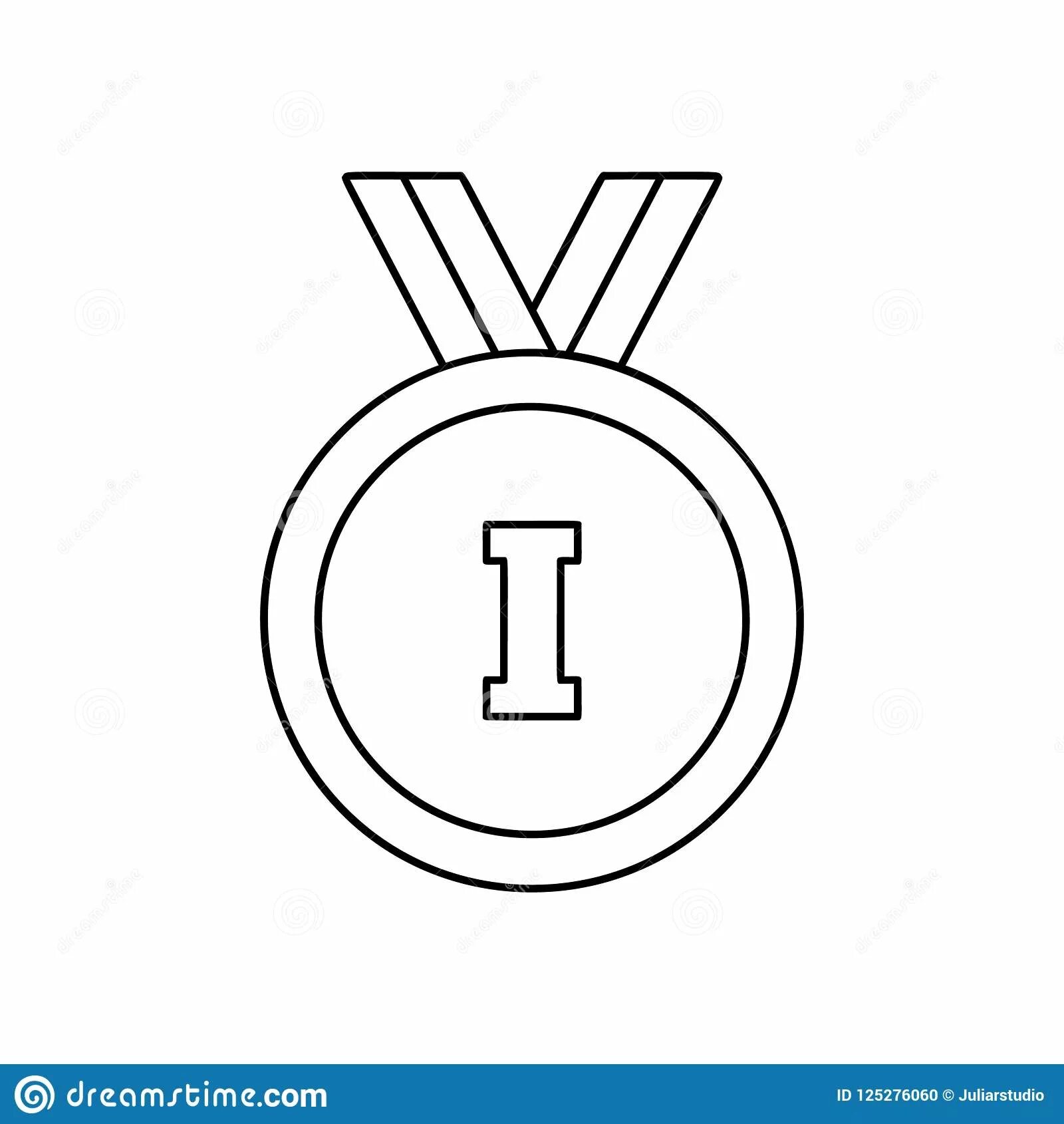 Fancy medal coloring page