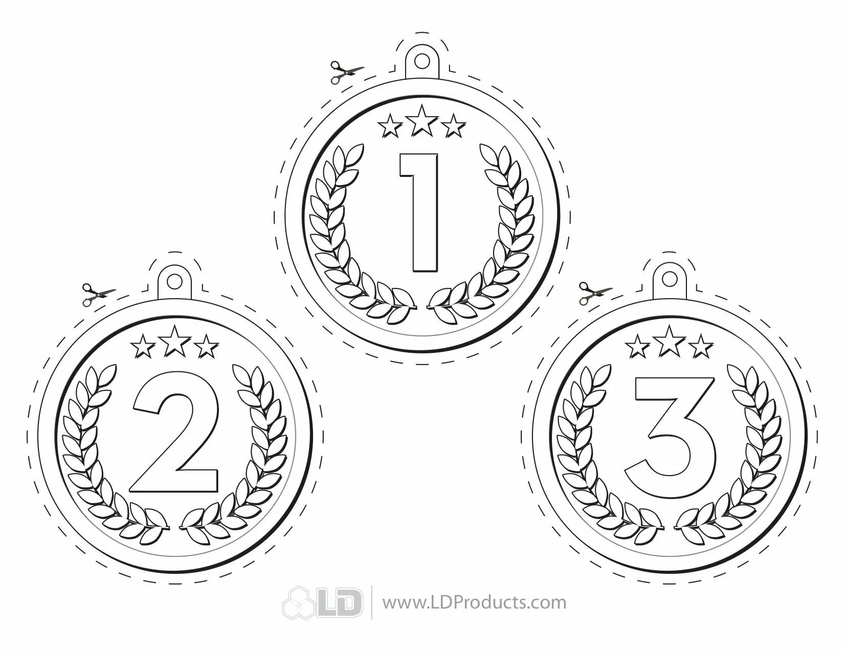 Amazing medal coloring page