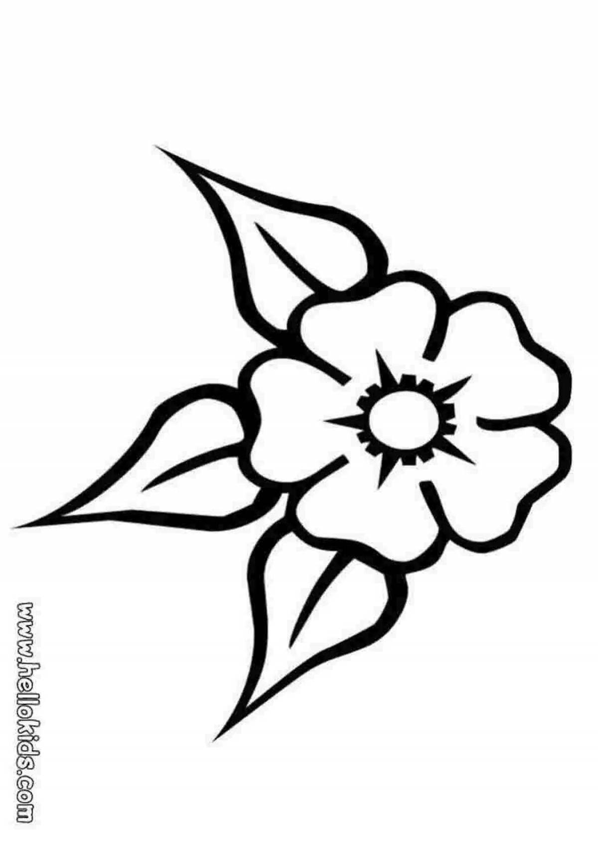 Brilliant coloring page flowers light