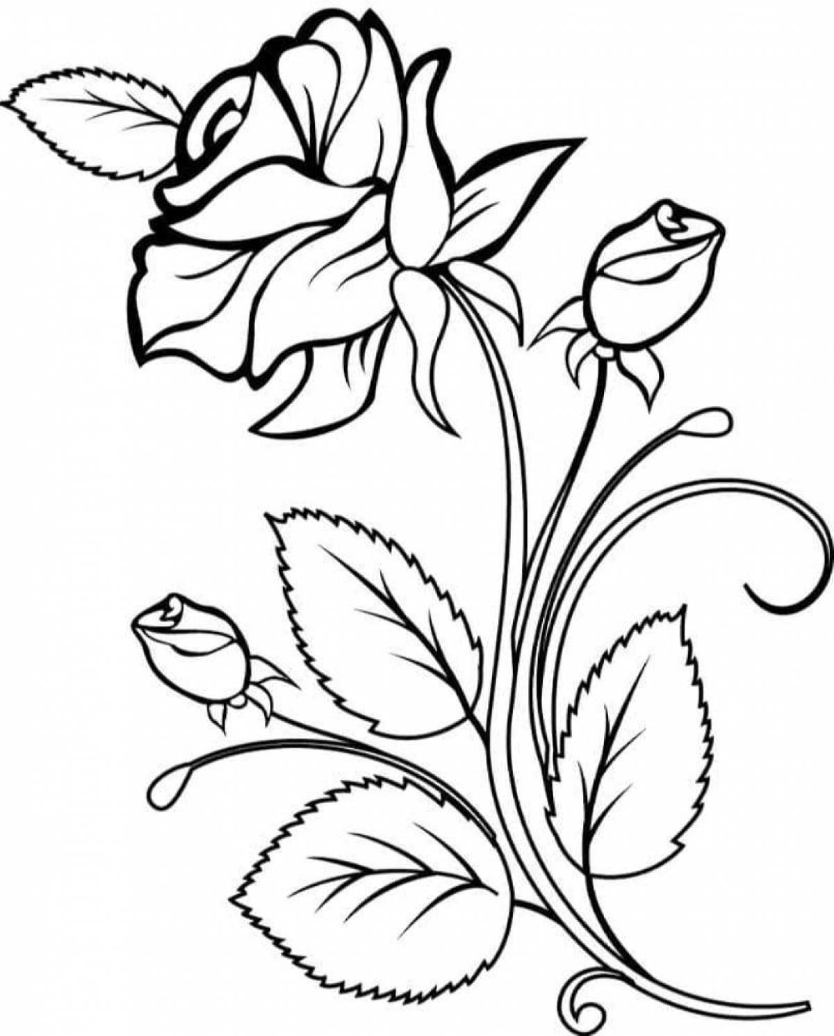 Dazzling coloring page bright flowers