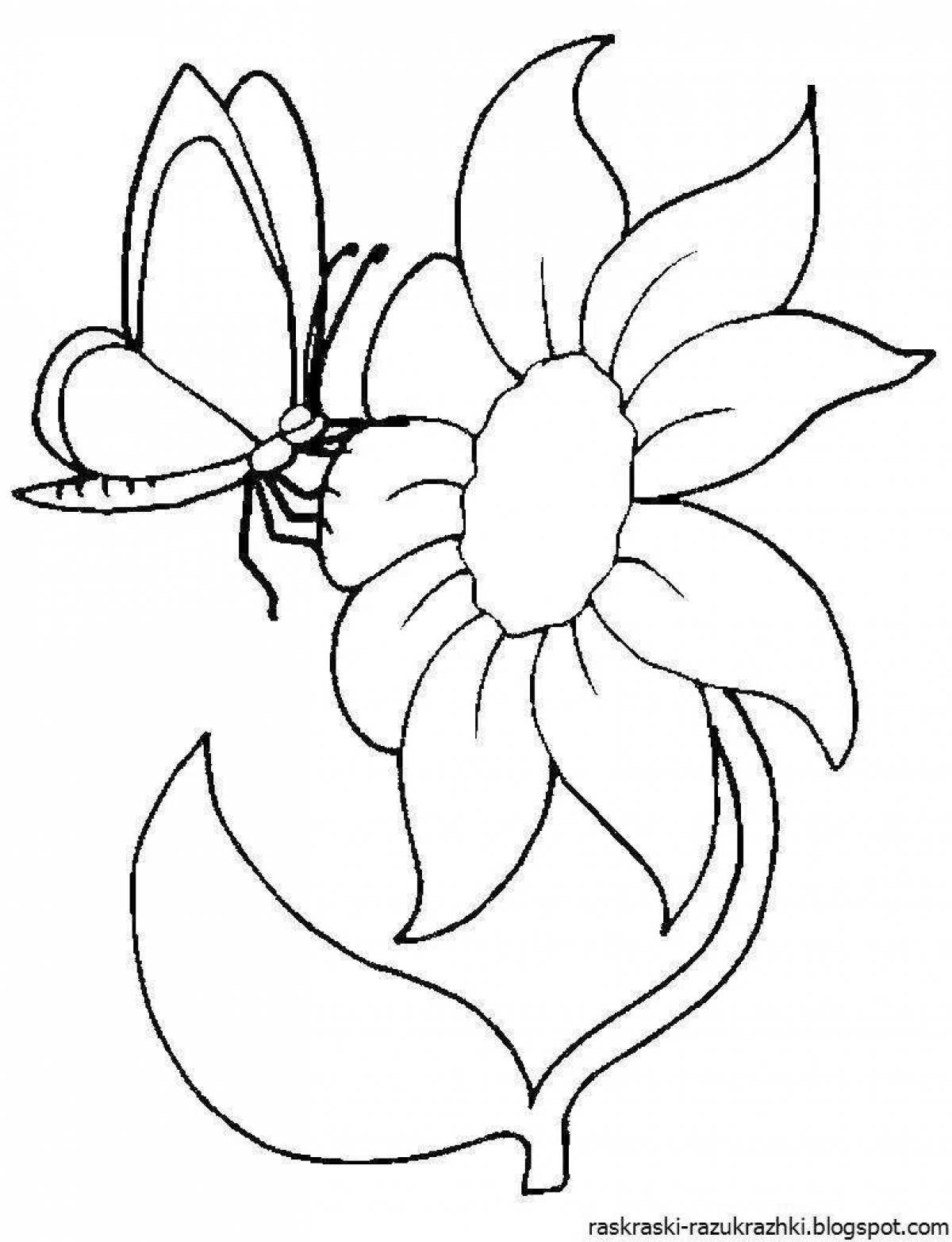 Great coloring page flowers light