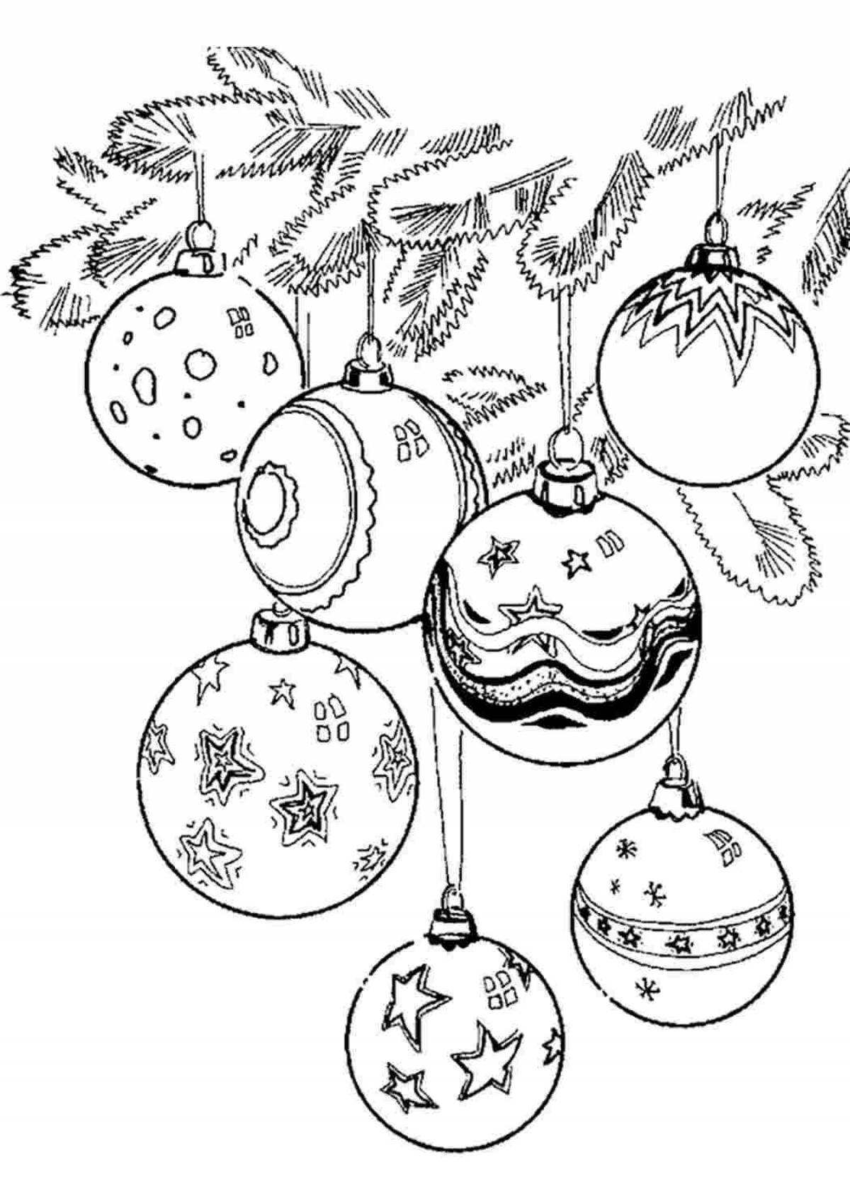 Блестящая раскраска ветка рождественской елки