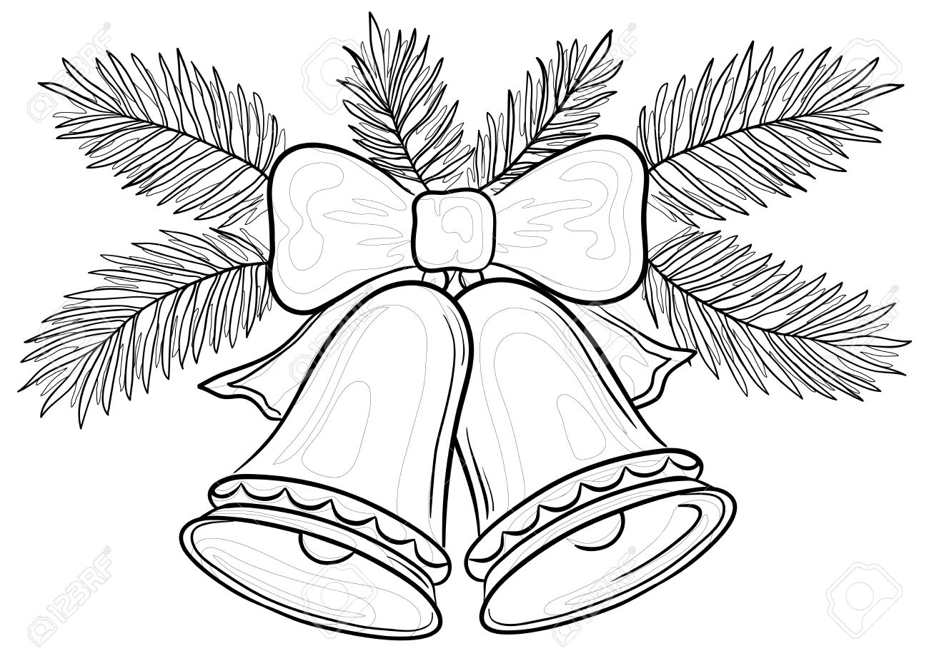 Photo Luxury coloring christmas tree branch