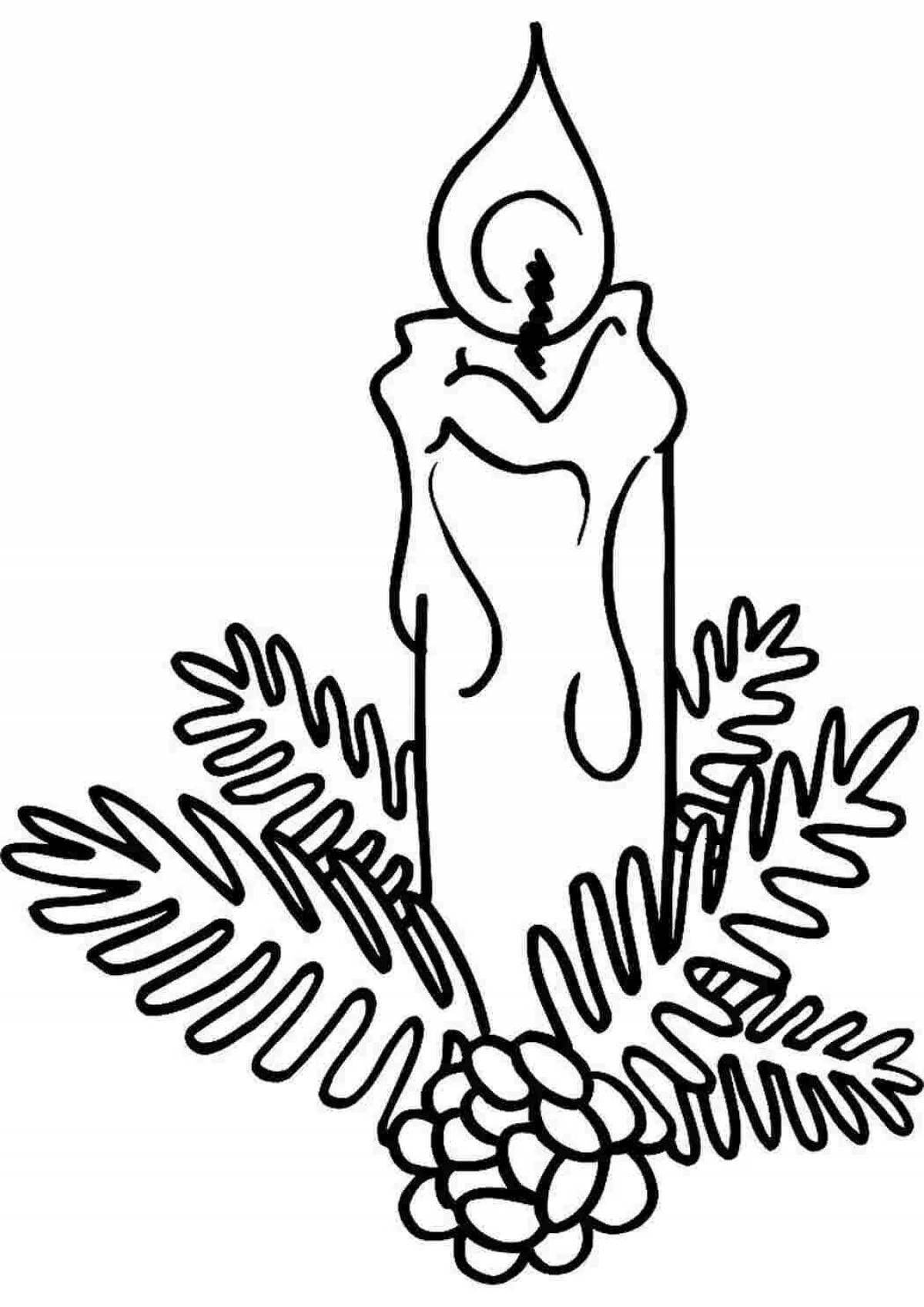 Exalted Christmas tree branch coloring page