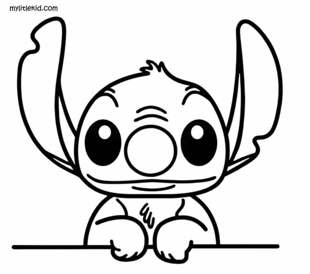 Cute coloring cute stitch