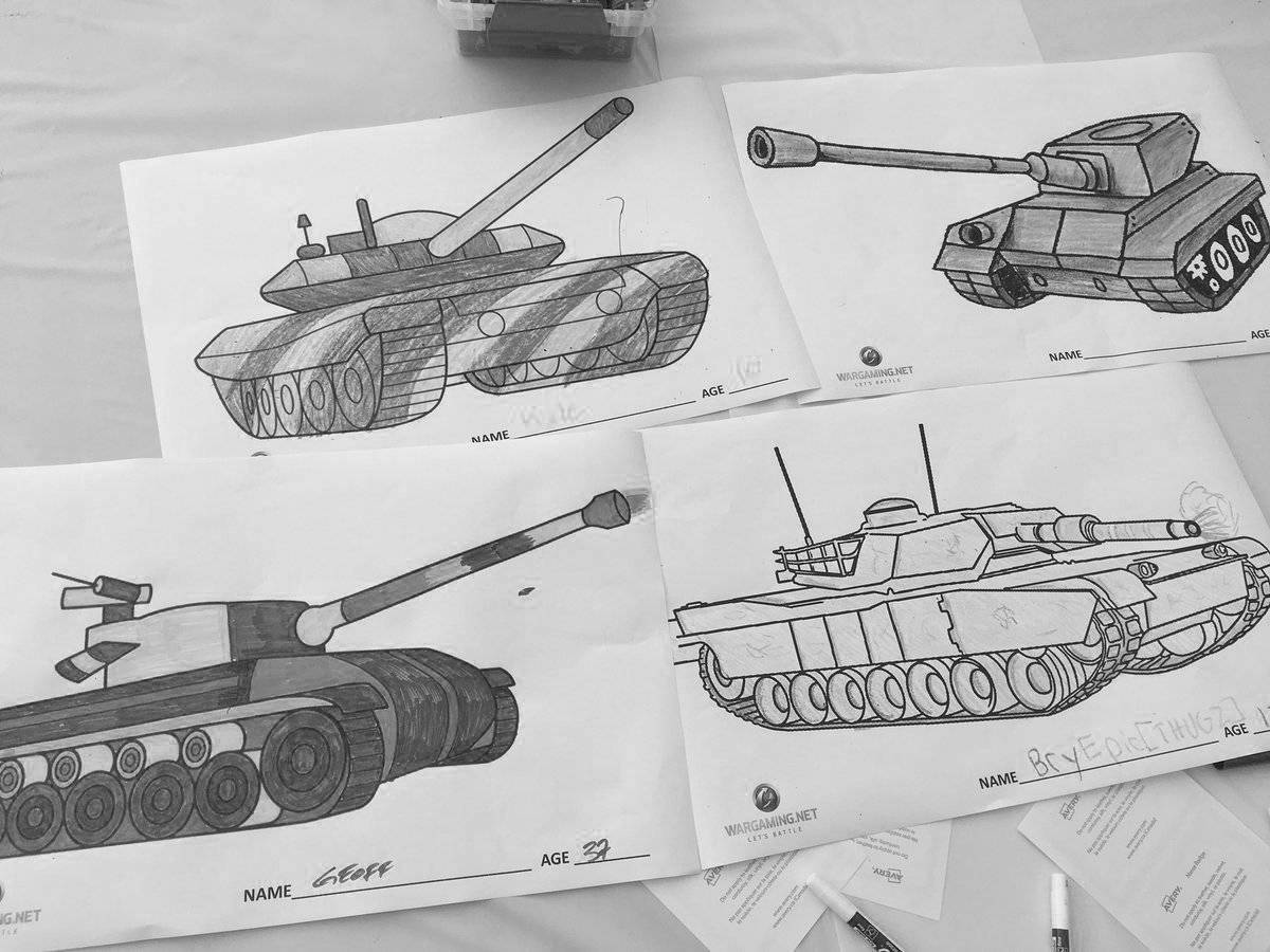 Bright tank coloring page