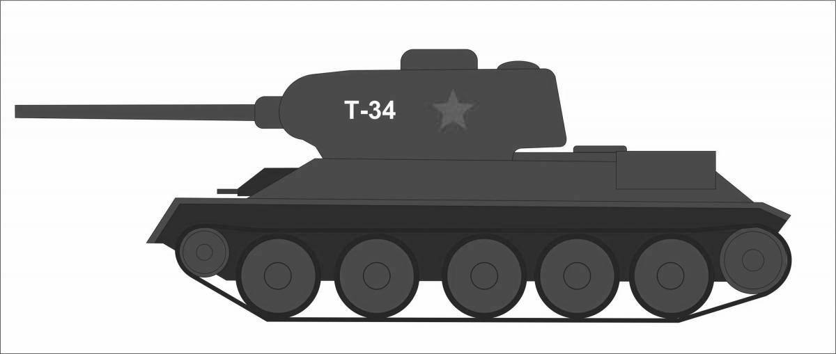 Attractive tank coloring page