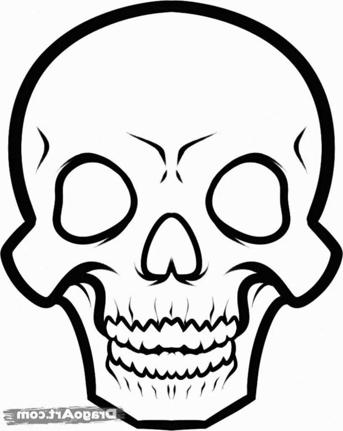 Страница раскраски жуткого страшного лица