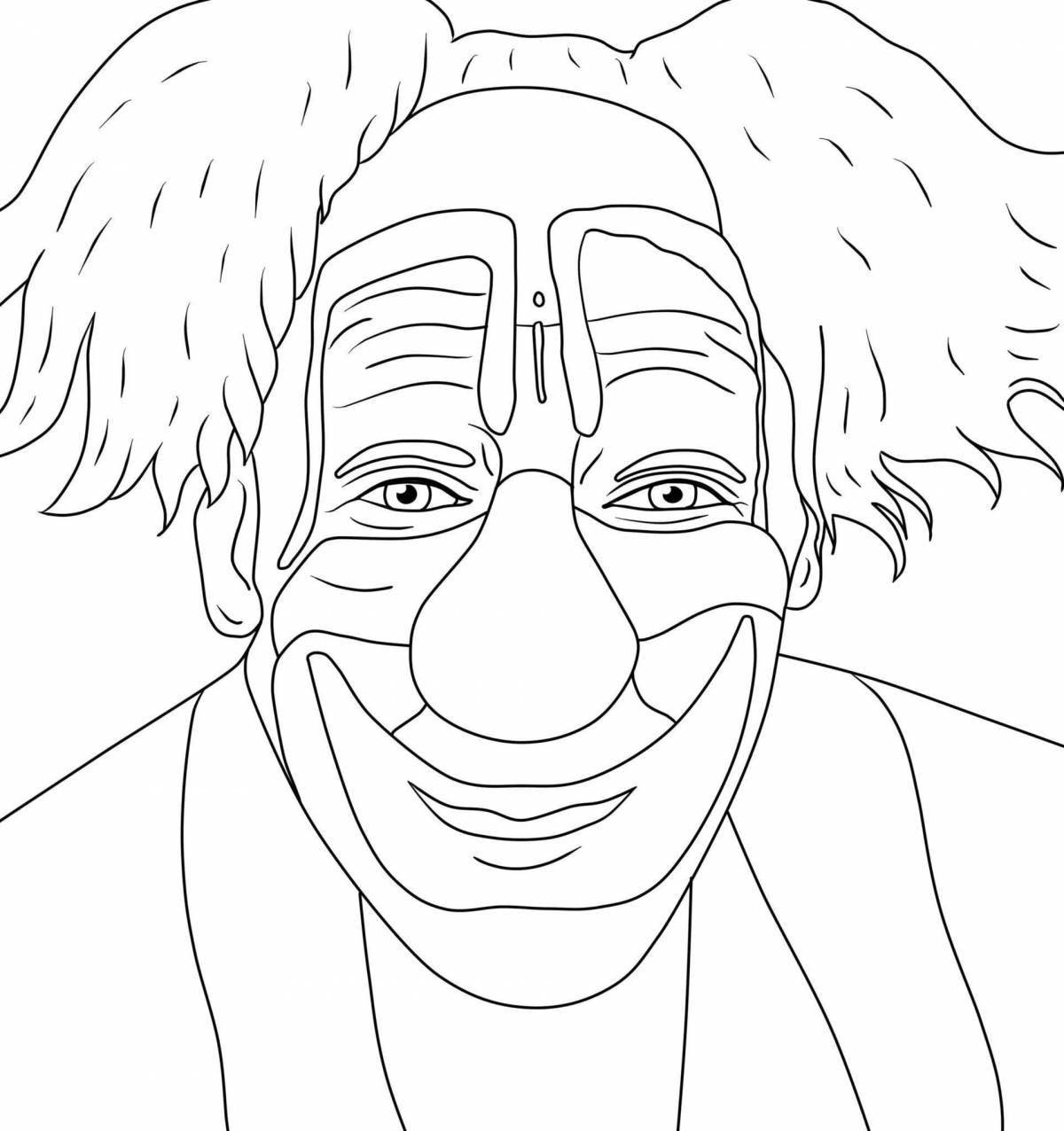 Ominous scary face coloring page