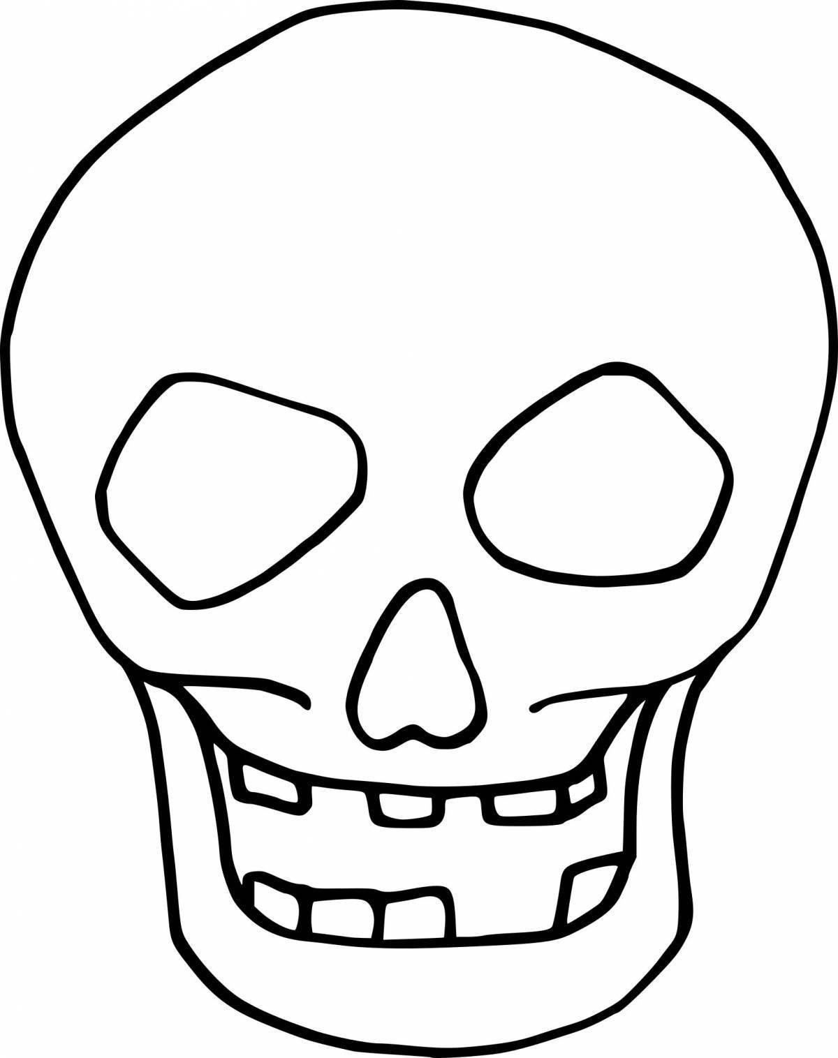 Shocking scary face coloring page