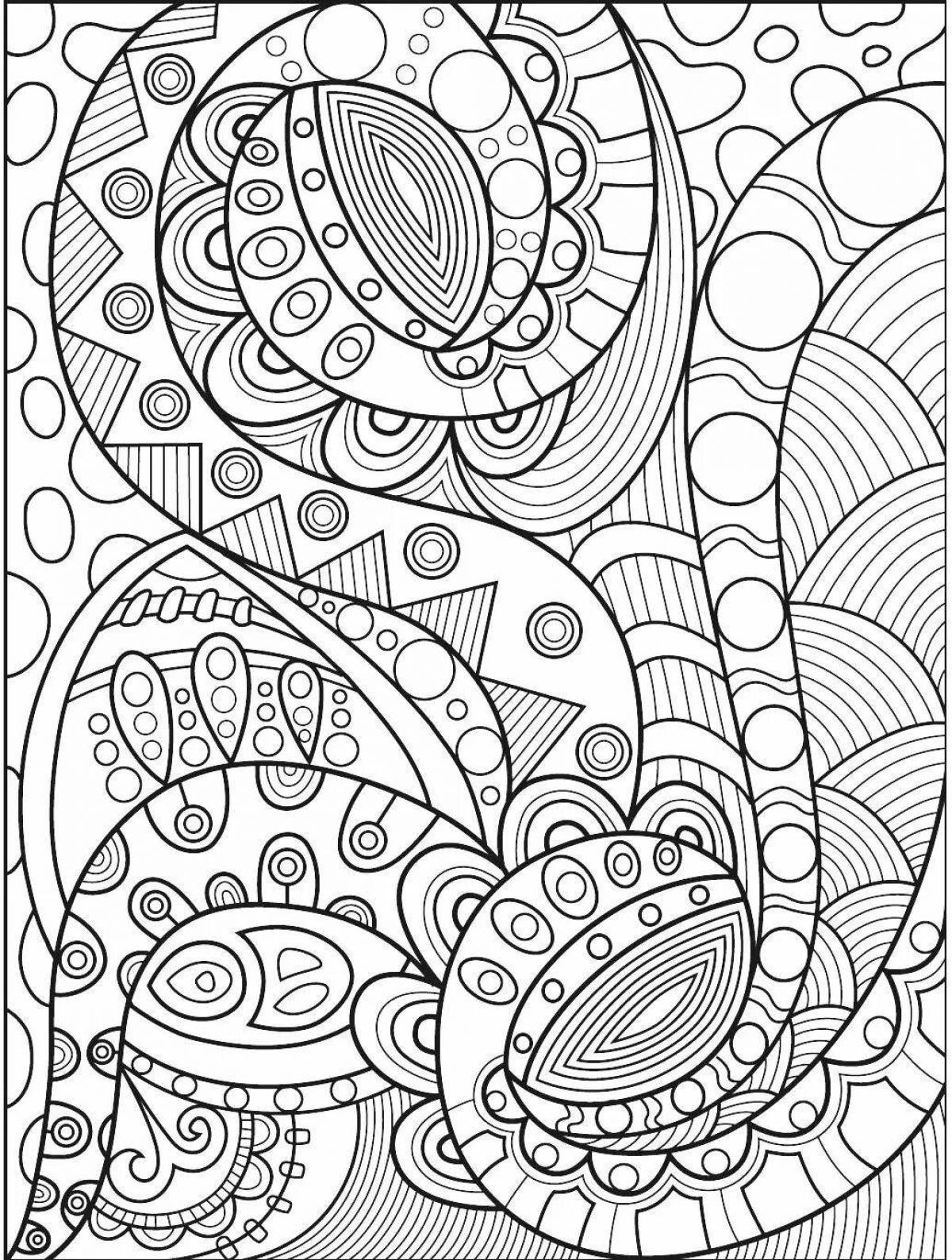 Coloring book charming anti-stress lines