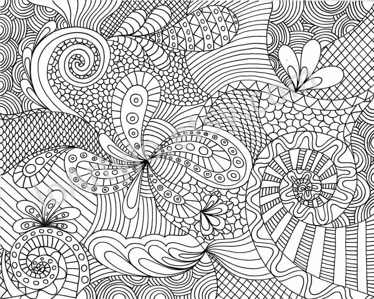 Coloring inspirational anti-stress lines