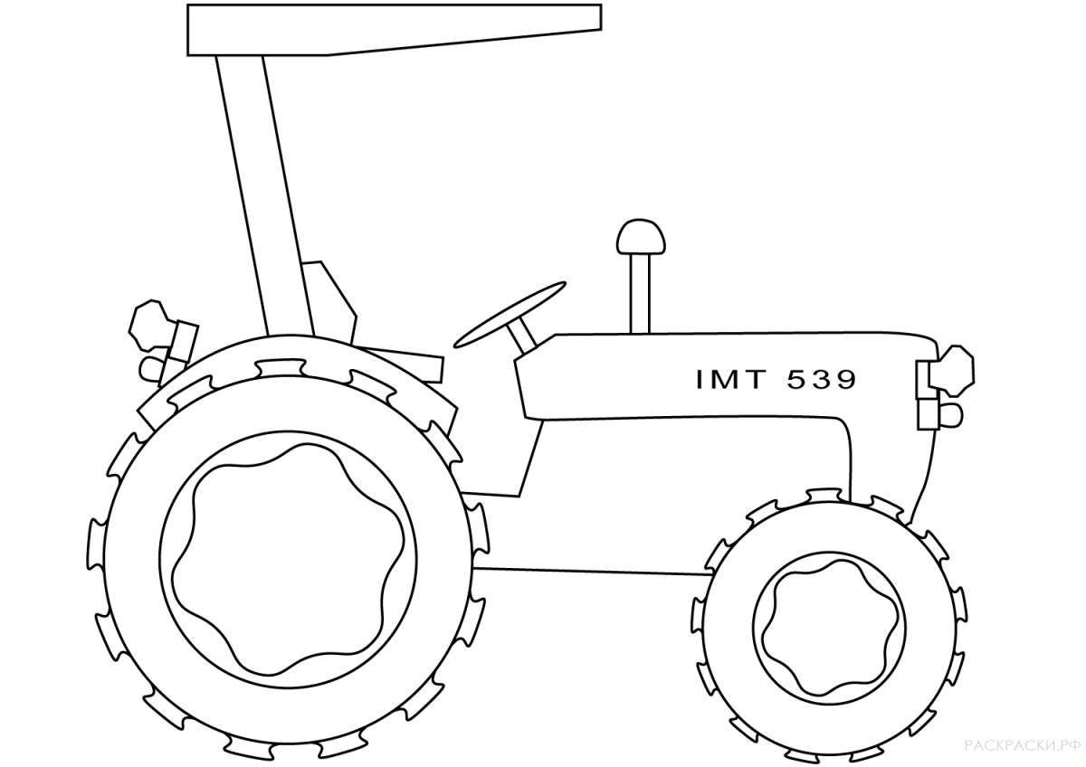 Excellent tractor coloring page