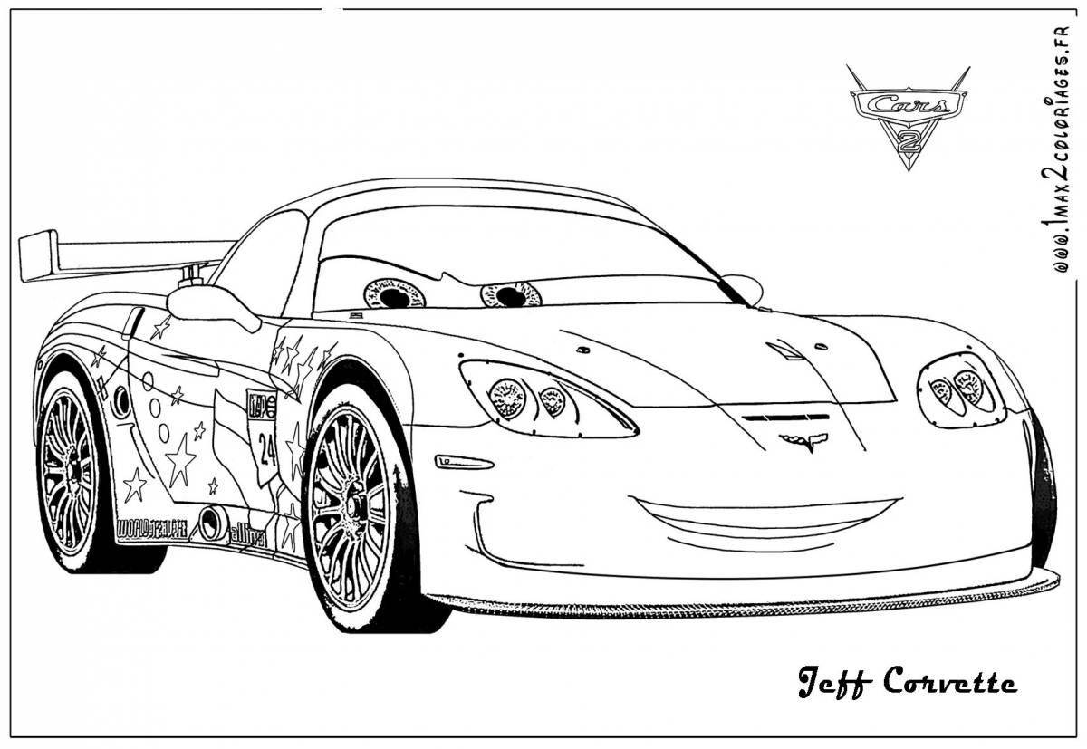 Amazing cars coloring page