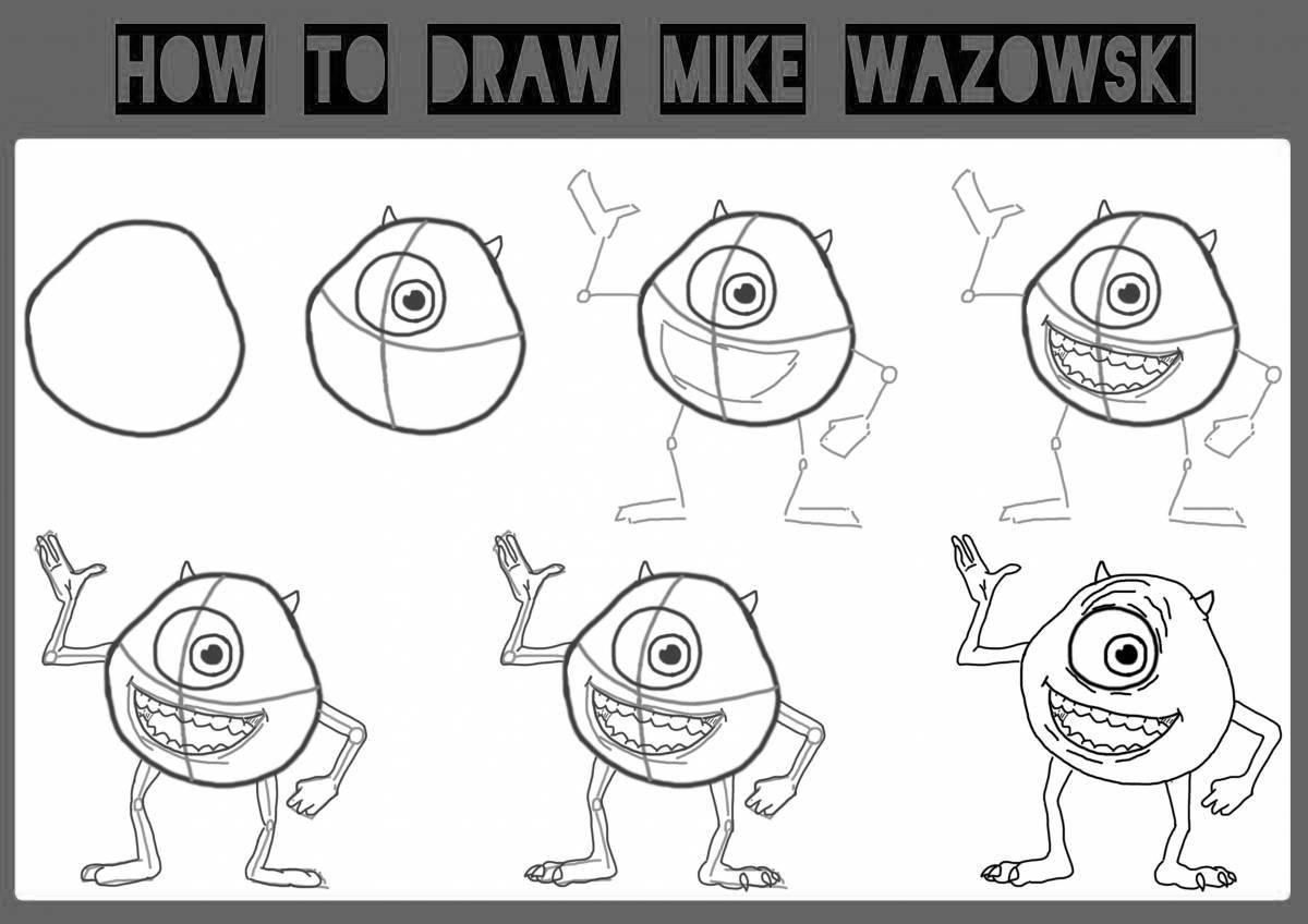 T-shirt wazowski coloring page