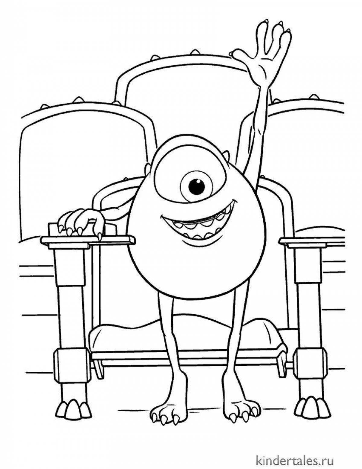 Coloring lively mike wazowski
