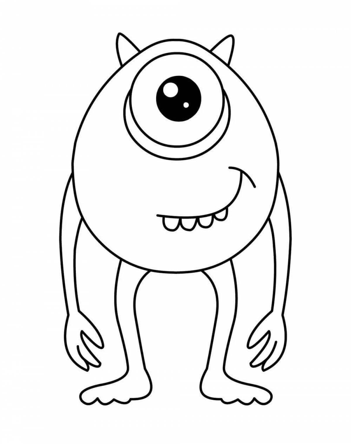 Witty Mike Wazowski coloring page