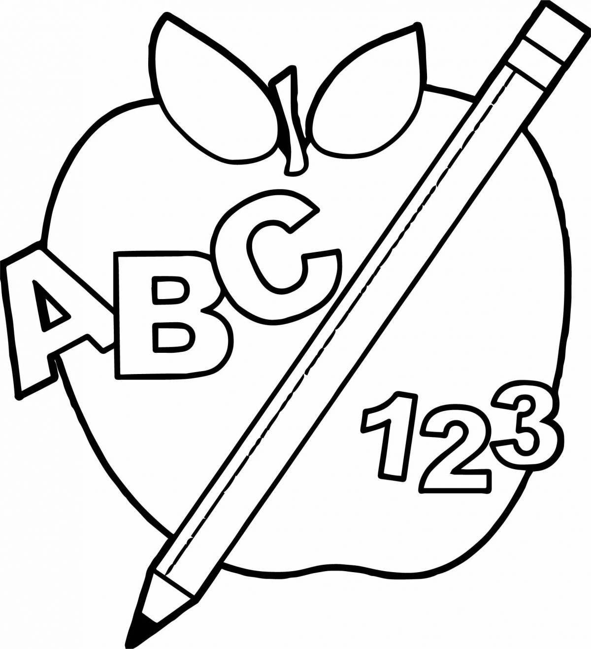 Fun alphabet coloring book cover