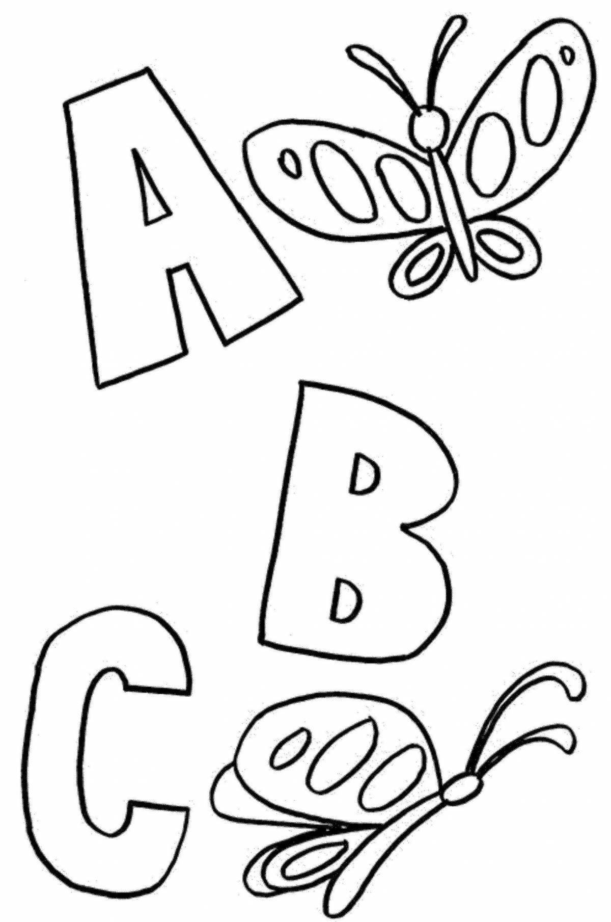 Alphabet coloring page cover