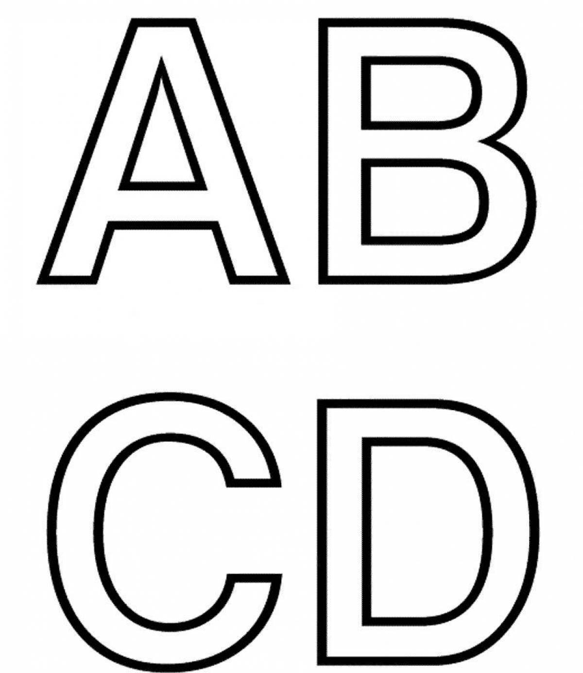 Sparkly alphabet coloring page cover