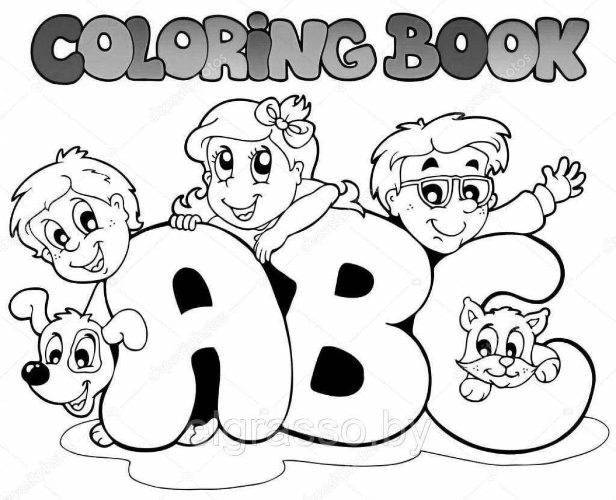 Gorgeous coloring alphabet cover page