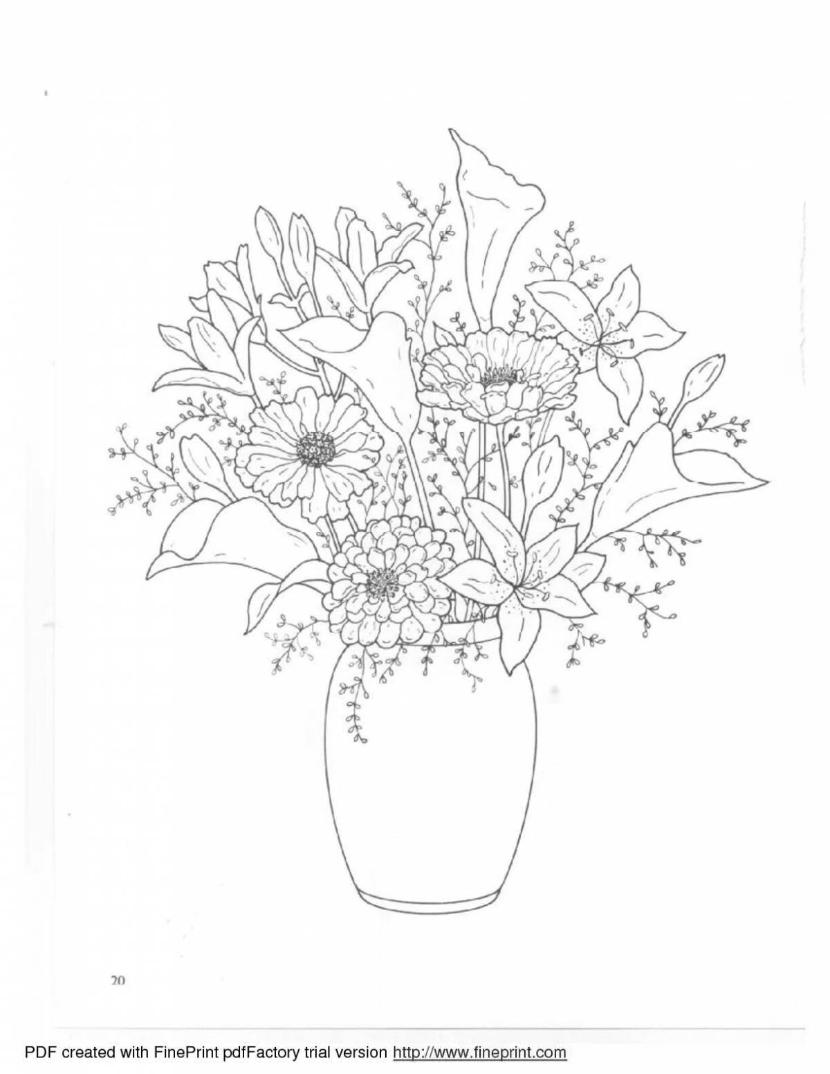 Sublime coloring page flowers still life