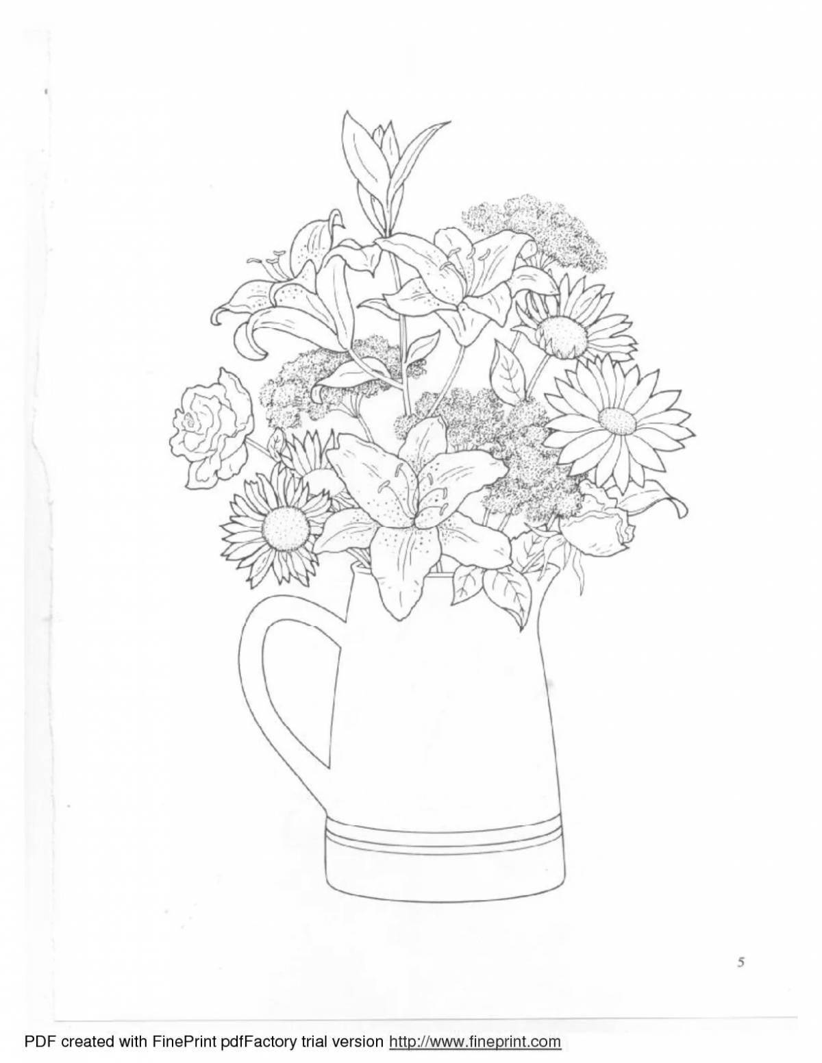 Spicy coloring flowers still life