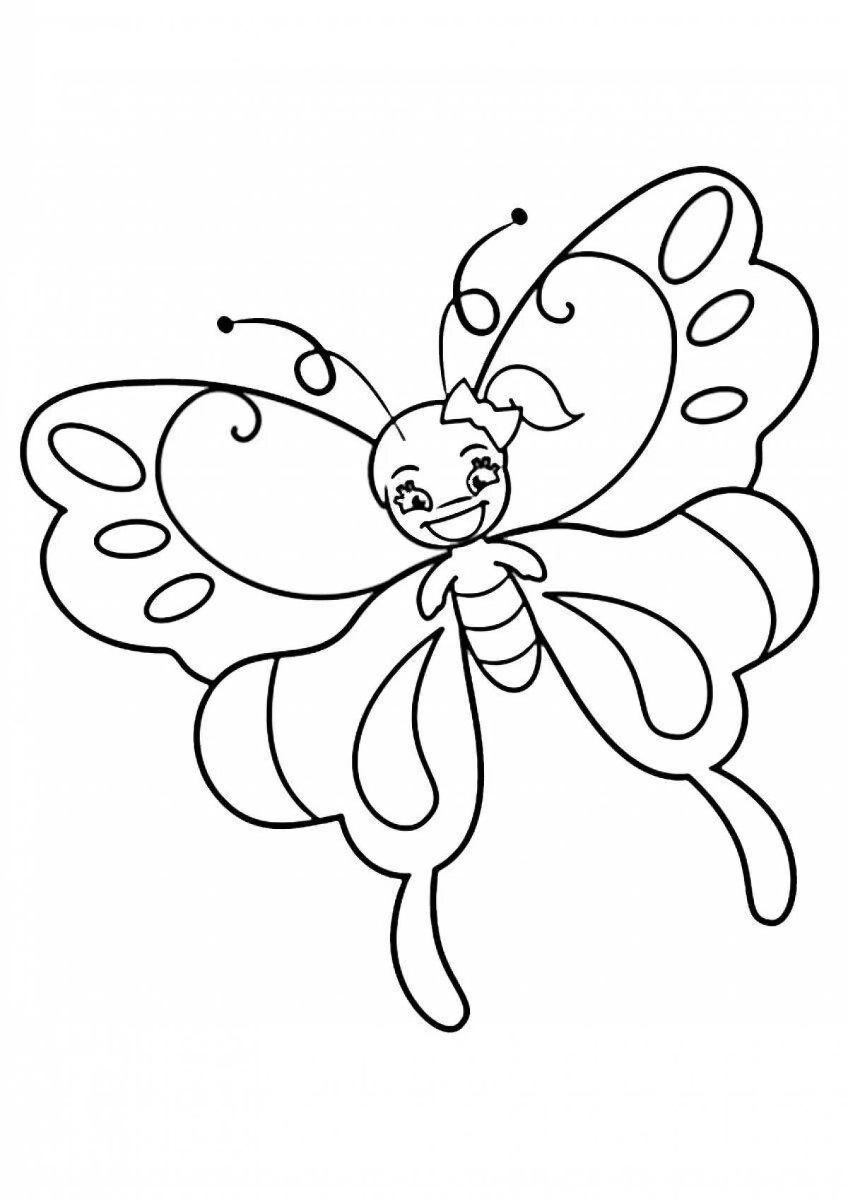 Fun coloring butterfly