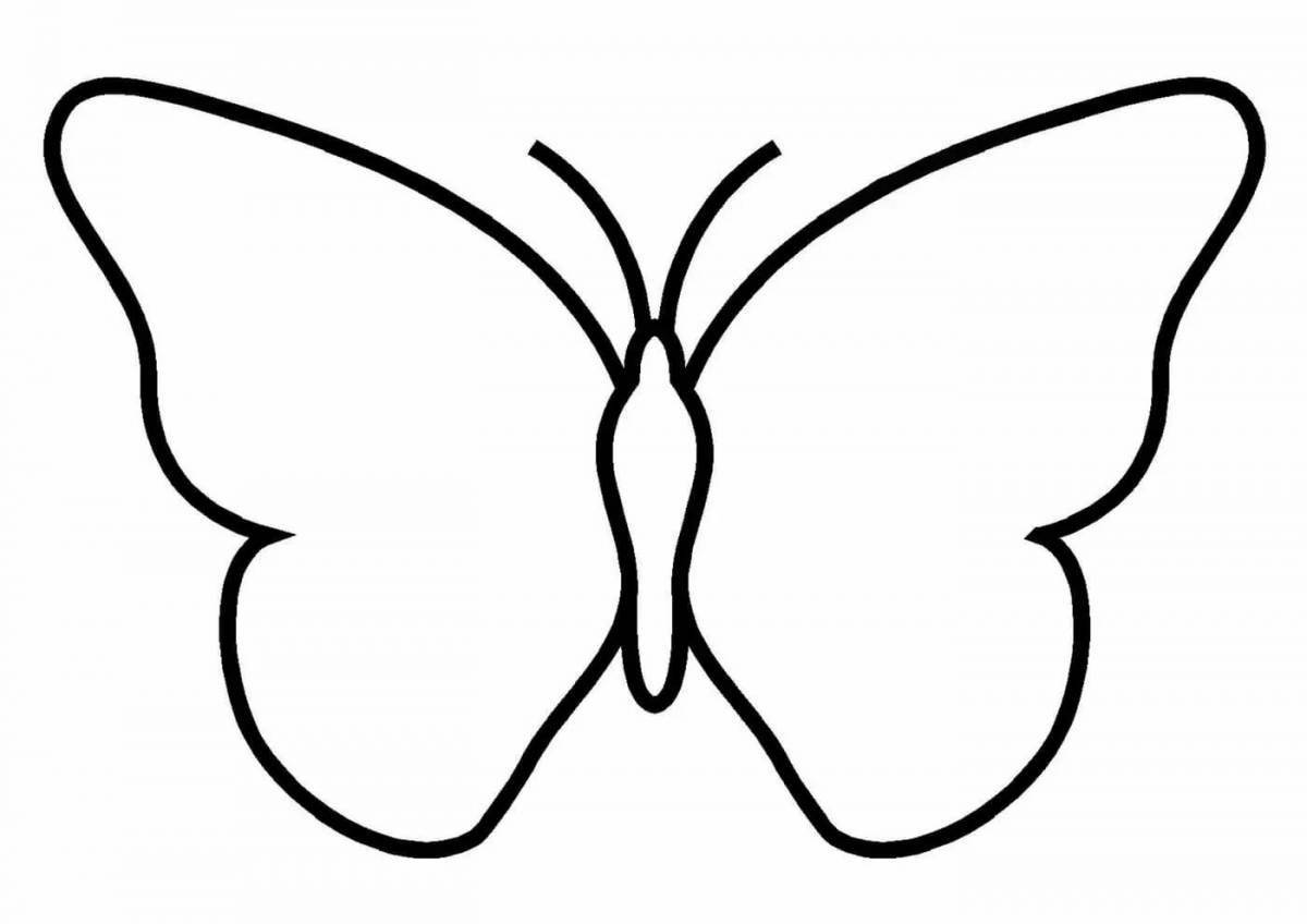 Безупречная детская бабочка-раскраска
