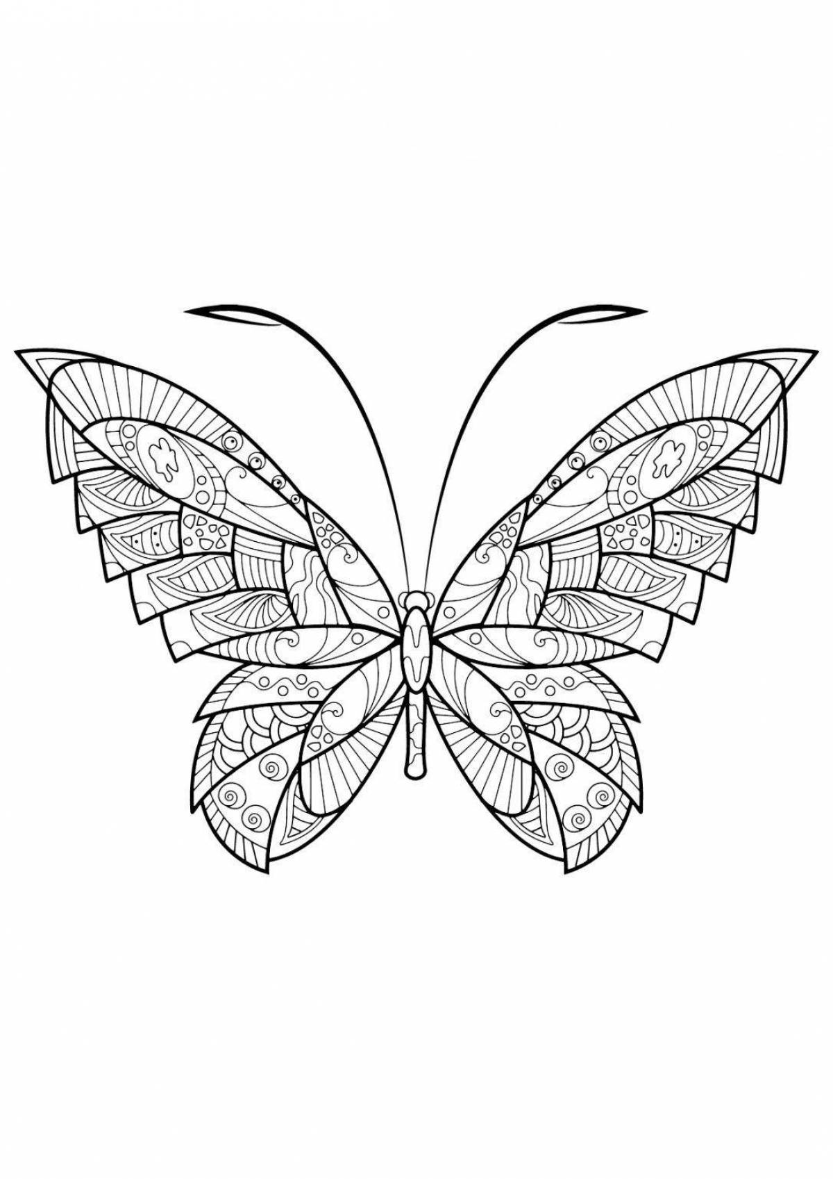 Impeccable butterfly coloring book