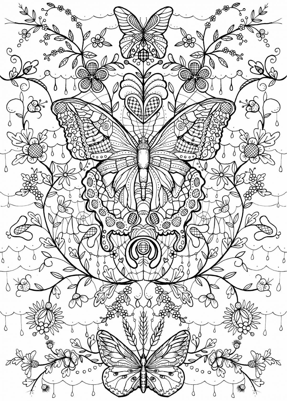Exquisite butterfly coloring book