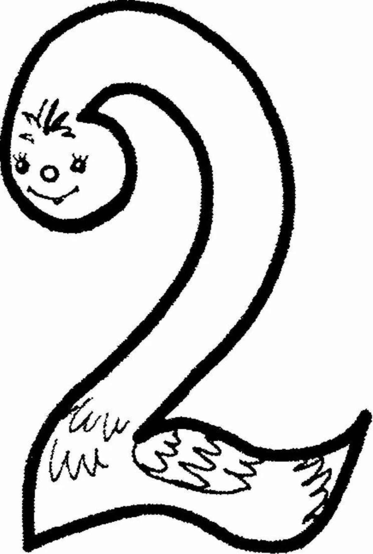 Coloring page with animated living figures