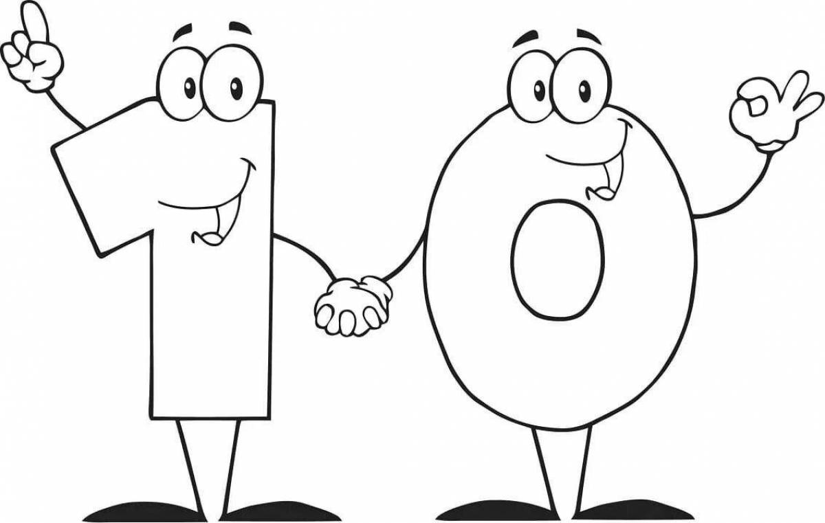 Coloring bright living figures