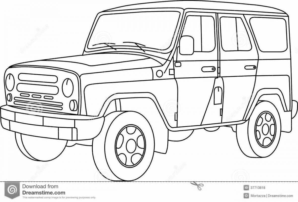 Colouring awesome uaz loaf