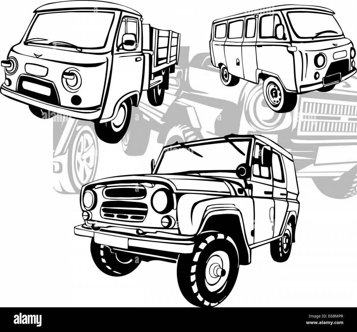 Sweet baton UAZ coloring book