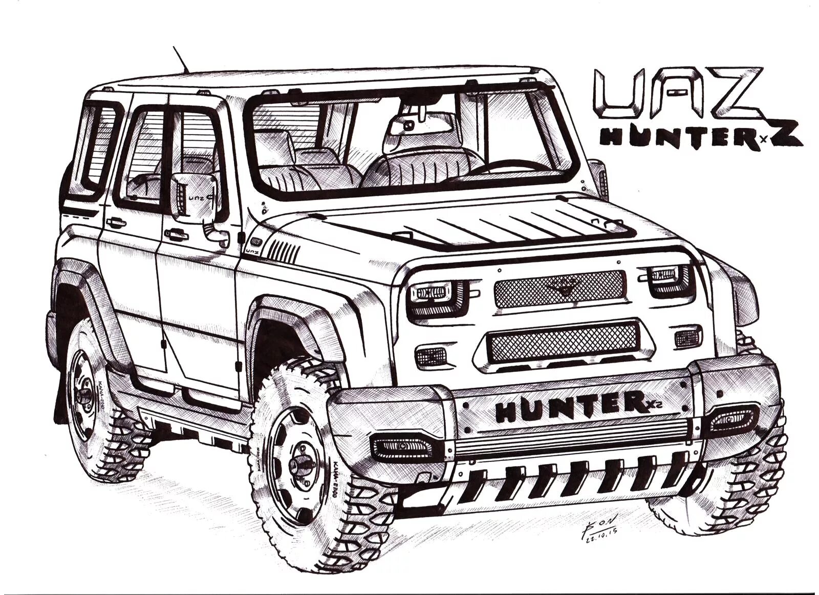 Dramatic loaf uaz coloring book