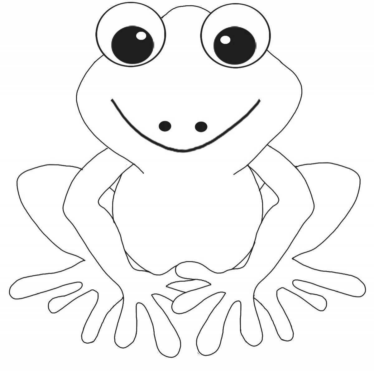 Fun coloring frog-teremok