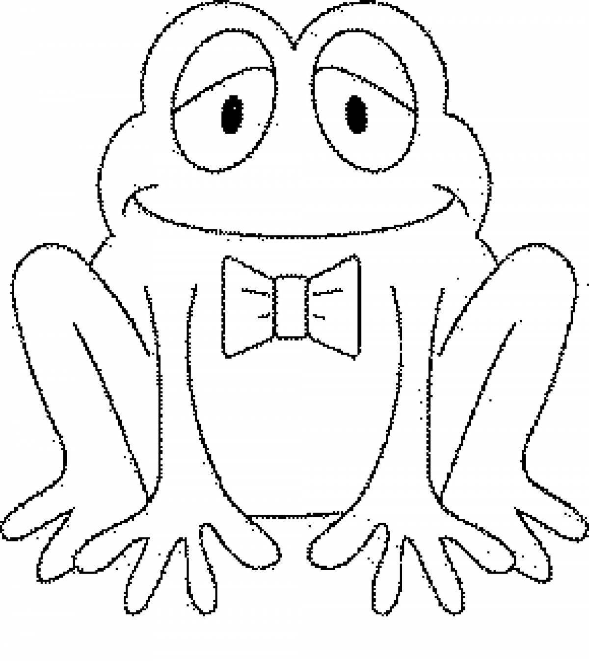Coloring page captivating frog-teremok
