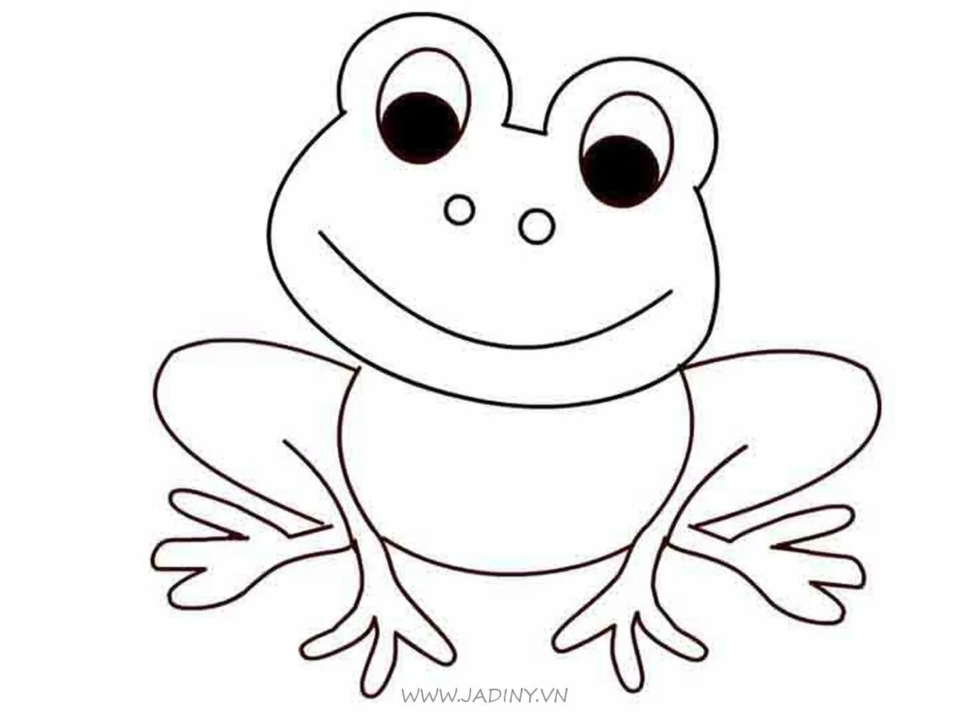 Раскраска блаженная лягушка-теремок