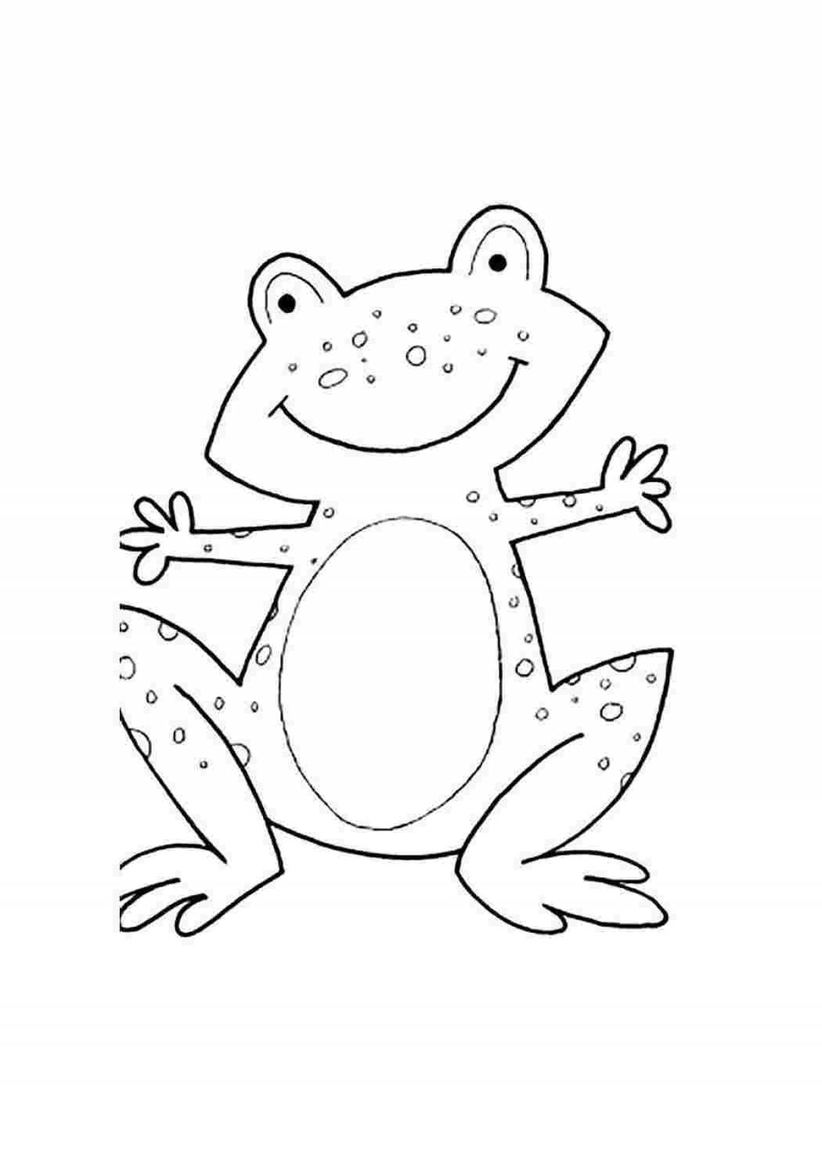 Wonderful frog-teremok coloring book