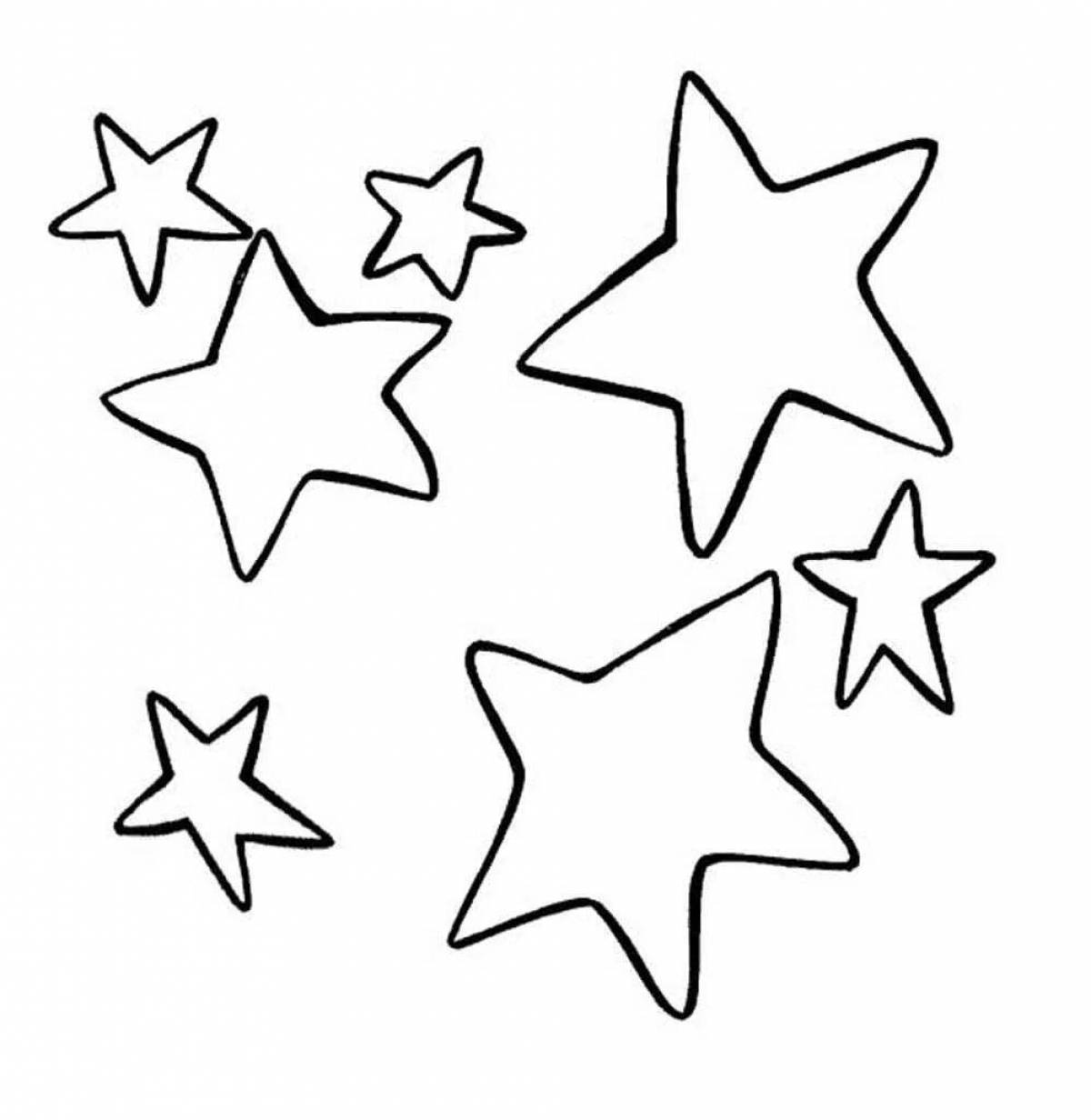 Adorable little stars coloring page