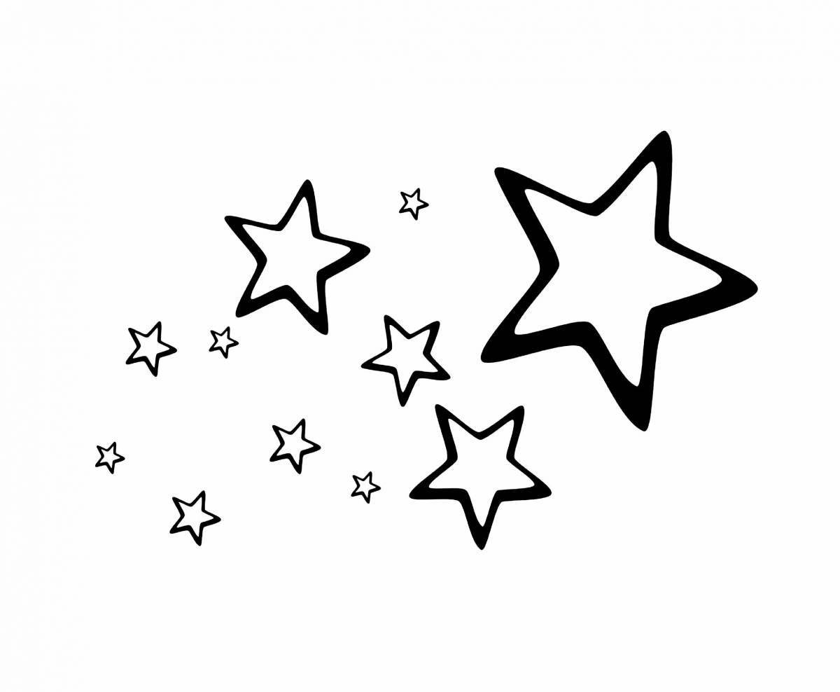 Coloring page enchanting little stars