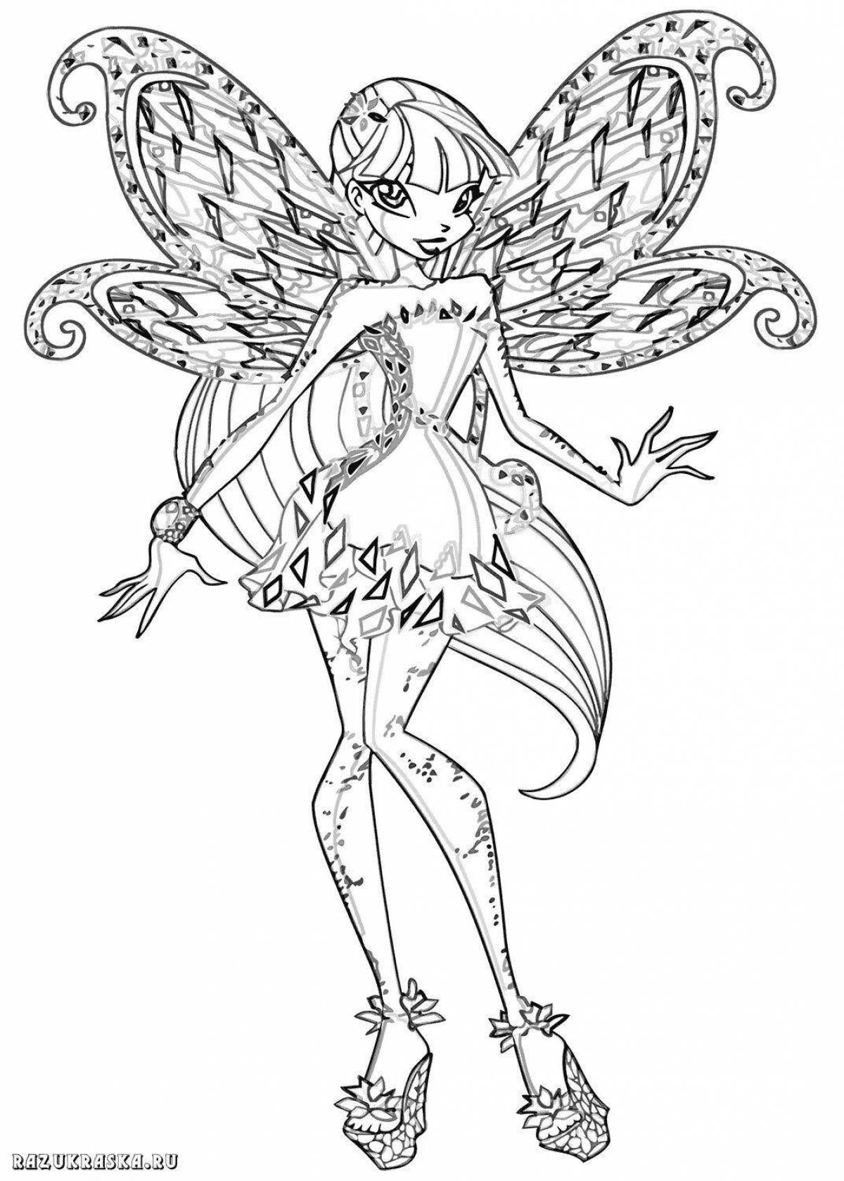 Charming tynix winx coloring page