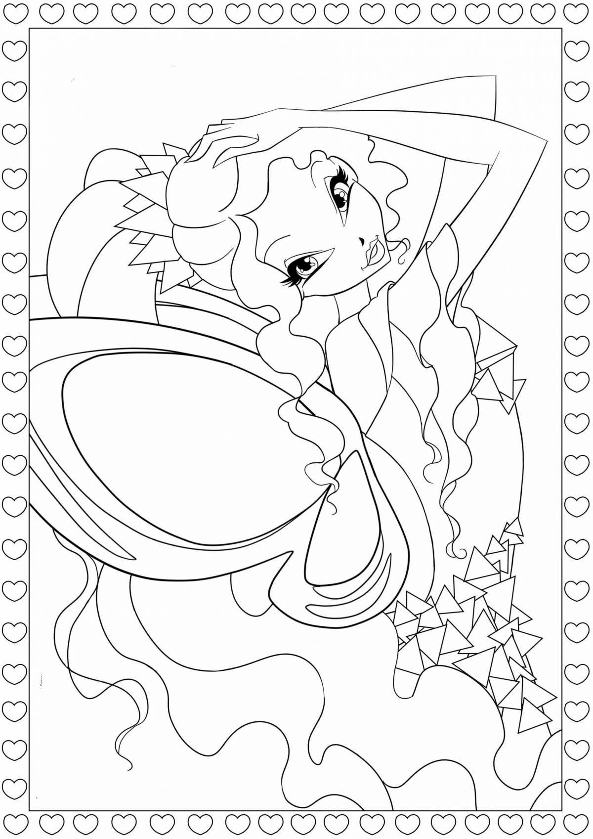 Colorful tynix winx coloring page