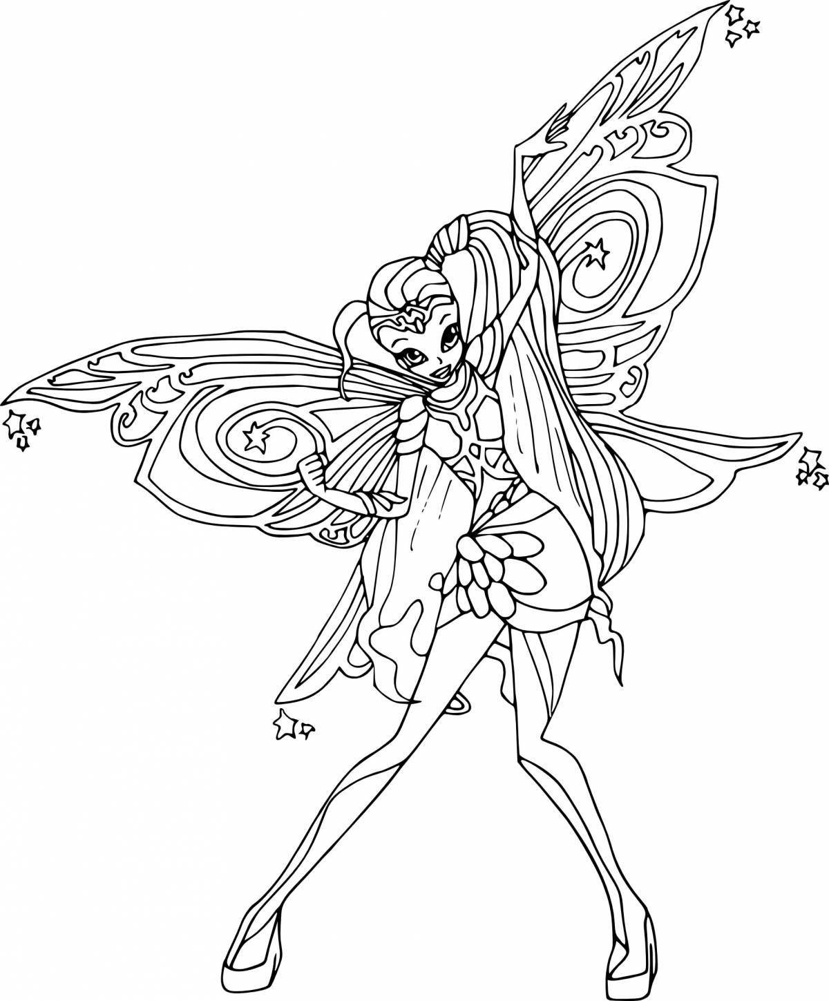 Tynix winx fairy coloring page