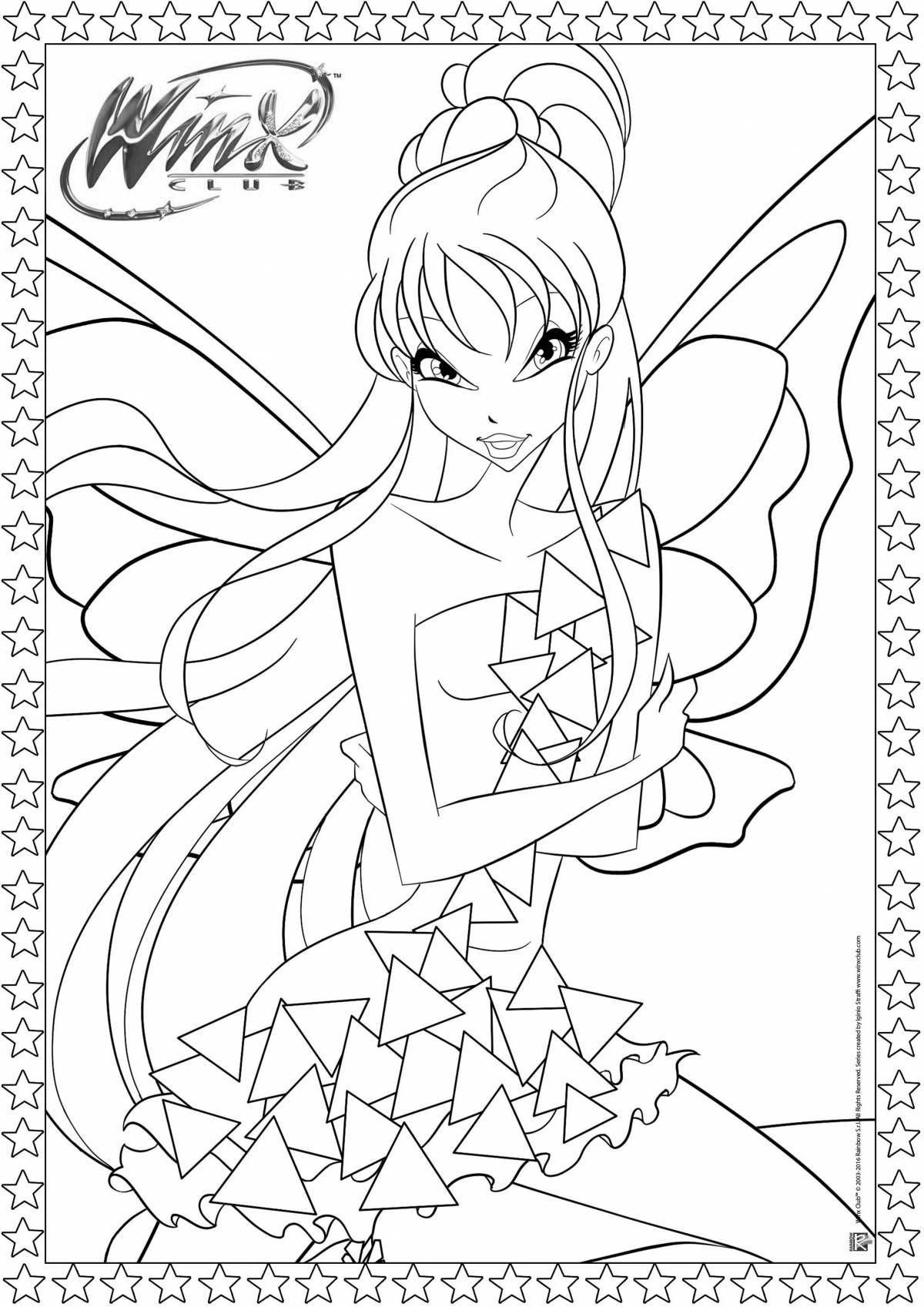 Playful tynix winx coloring page