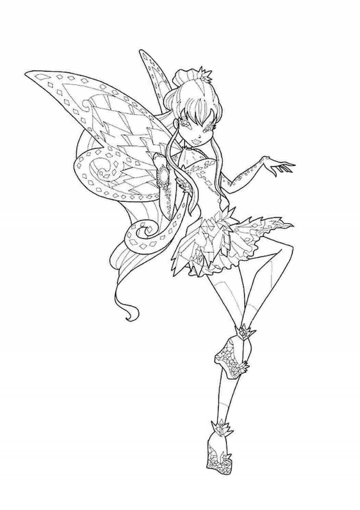 Mysterious cynox winx coloring page