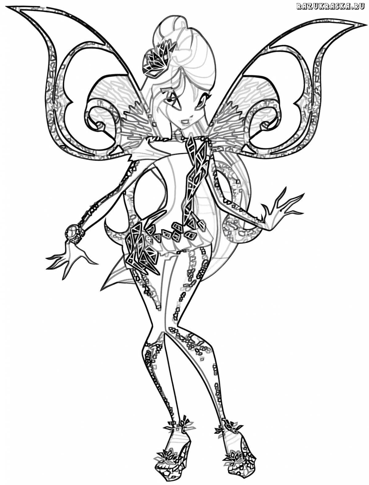 Cute tynyx winx coloring page